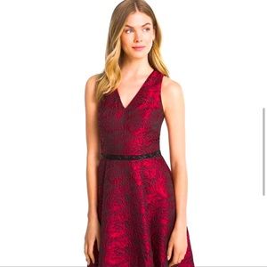 White House Black Market Floral Jacquard Dress. Size 6.